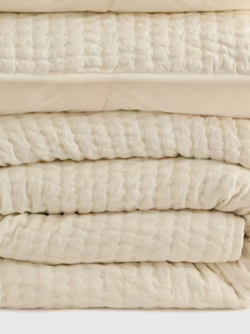 NWT Quince European linen, cotton stitch quilt set twin